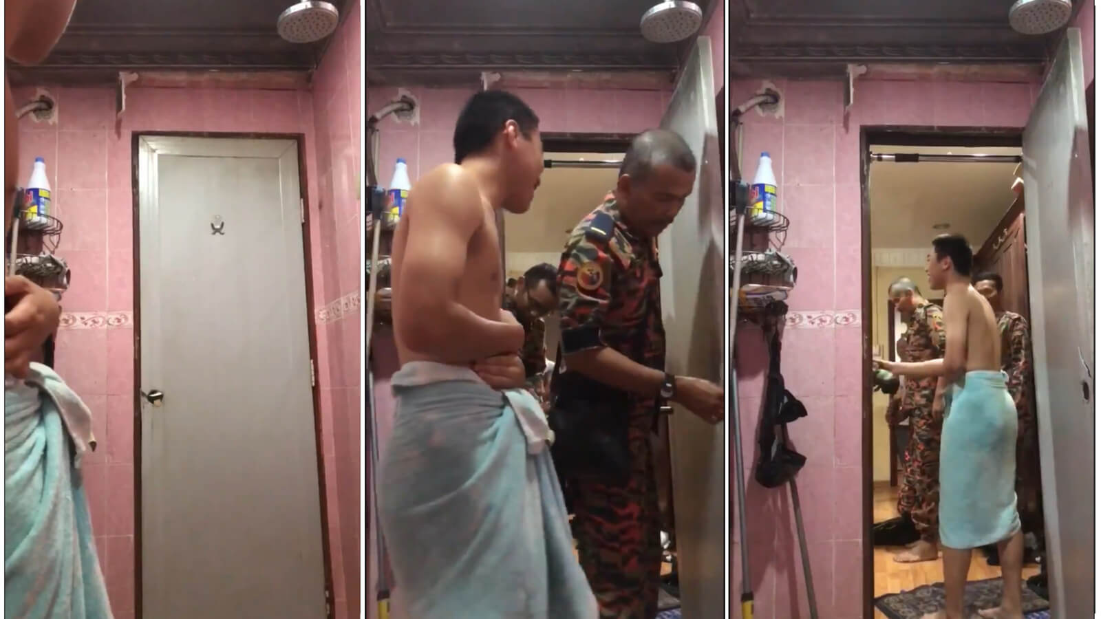Watch: M'sian Guy Got Locked in the Bathroom and Called Abang Bomba to Help Open the Door - WORLD OF BUZZ 1