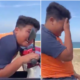 Boy Starts Crying After Getting Reprimanded For Riding A Motorbike Without A License And A Helmet - World Of Buzz 2