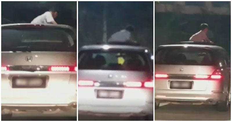 Child Filmed Riding On Car Roof! Parents Adamant That It Was The Child Who Wanted It - World Of Buzz