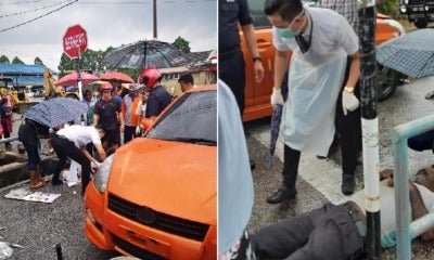 Locals Show True M'Sian Spirit By Helping Injured Man, Stands In Heavy Rain Until Ambulance Arrives - World Of Buzz 2