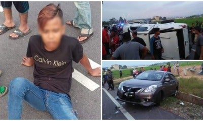 Mat Rempit 'Wheelies' His Way To An Accident, Becomes The Cause Of Traffic Collision In Kedah - World Of Buzz