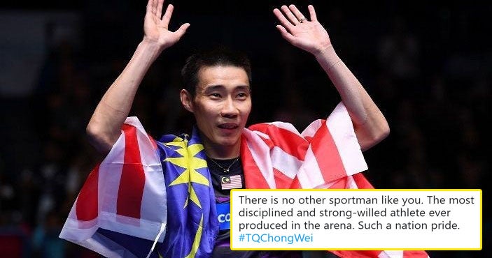 M'sians Are Paying Tribute to Lee Chong Wei With #TQChongWei After His Retirement Was Announced - WORLD OF BUZZ 1