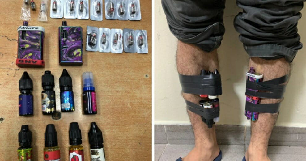 M’sians Caught At Woodlands Checkpoint Trying To Smuggle Vapes Into Singapore By Taping Them To Their Legs - World Of Buzz 2