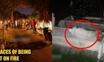 Residents And Netizens Enraged That Melaka Islamic Cemetery Was Vandalised And Set On Fire - World Of Buzz 1