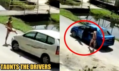Sibu Man Wears Only Underwear, Roams On The Street And Whacks Cars With Bare Hands - World Of Buzz 3