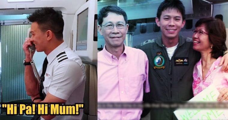 Singapore Pilot Arranges Flight To Surprise Parents Who Are On Board - World Of Buzz 6