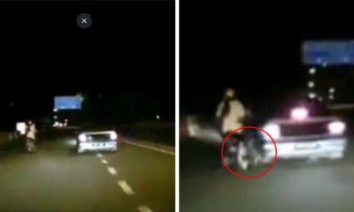 Watch: Shocking Footage Caught Proton Saga Ramming Motorcycle With Pregnant Lady Rider In Puchong - World Of Buzz