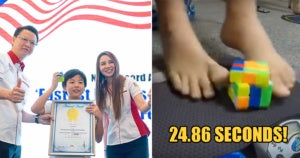 11yo msian boy is the 2nd fastest in the world for solving a rubiks cube using only his feet world of buzz 1