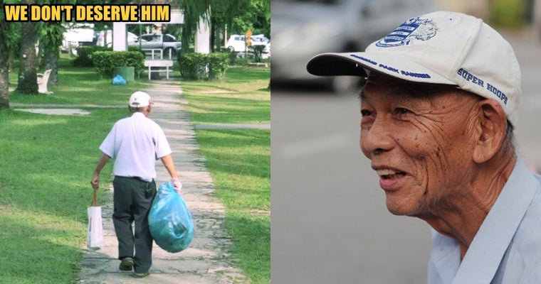 84Yo Man Picks Up Trash To Keep Puchong Park Clean Since 2014 - World Of Buzz 4