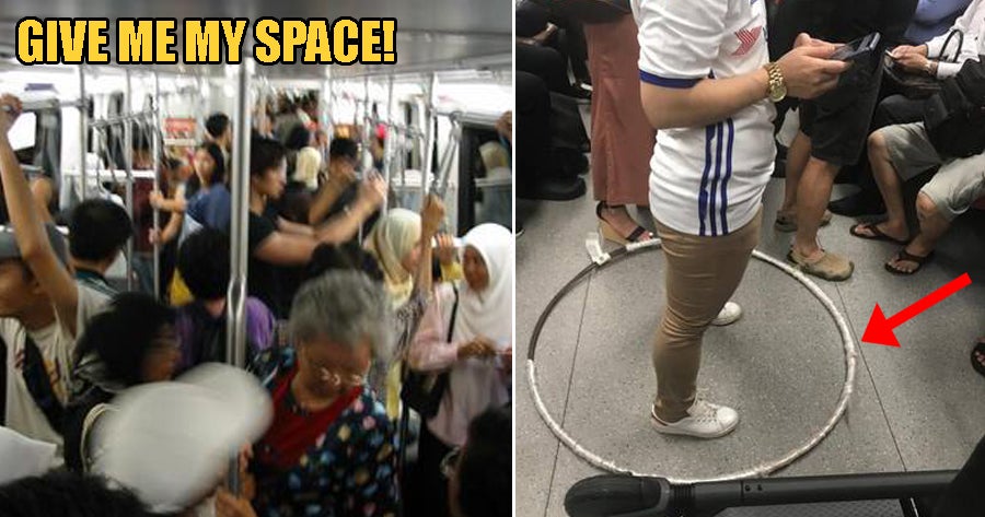 Woman Hilariously Uses Hula Hoop To Keep Other Passengers Out Of Her Personal Bubble - World Of Buzz