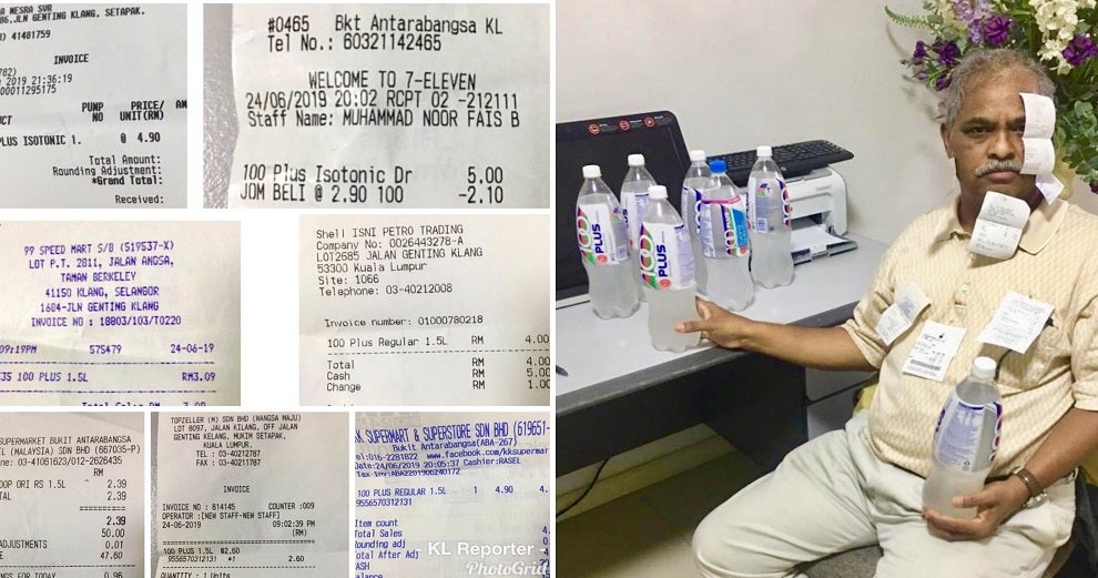 Angry M'Sian Uncle Goes Viral After Showing Price Differences For 100 Plus Drinks Across Multiple Stores - World Of Buzz