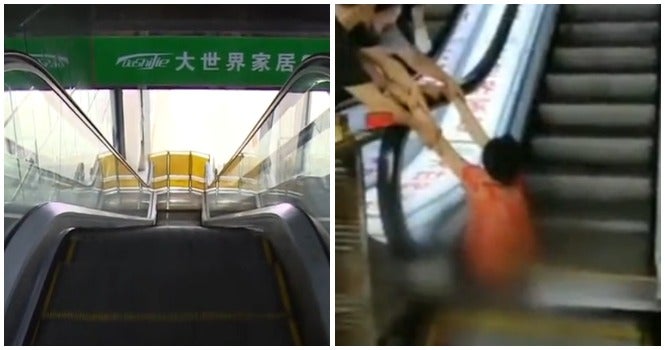Elderly Woman Gets Stuck In Shopping Mall Escalator, Ends Up Losing A Leg - World Of Buzz 2