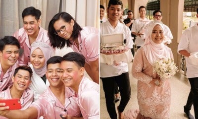 M'Sian Girl'S Male Bffs Wore Pink Pajamas For Bridal Shoot As They Were The Bridesmaids - World Of Buzz