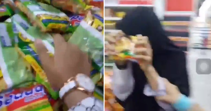 Watch: 3 Secondary School Girls Crush &Amp; Punch Mi Sedaap And Indomie Packets In Supermarket - World Of Buzz