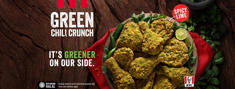 KFC Just Launched The Green Chilli Crunch Today And We're Already Salivating - WORLD OF BUZZ