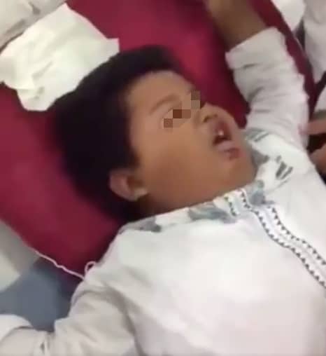 Kid Trolls People Around Him By Pretending To Pass Out During His Circumcision - WORLD OF BUZZ 3