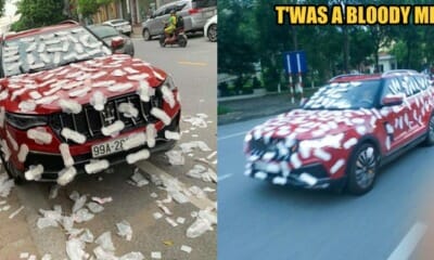 Maserati Got Vandalised With Sanitary Pads Because The Owner Parked Illegally - World Of Buzz 2