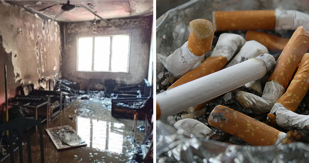 M'Sian Man Falls Asleep While Holding A Still-Lit Cigarette, Burns Down Whole House &Amp; Almost Died - World Of Buzz 6