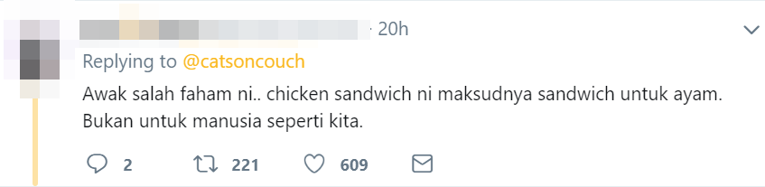 M'sian Spends Rm2.50 On Chicken Sandwich But Gets Bread, One Piece Of Lettuce &Amp; A Cucumber Slice Instead - World Of Buzz