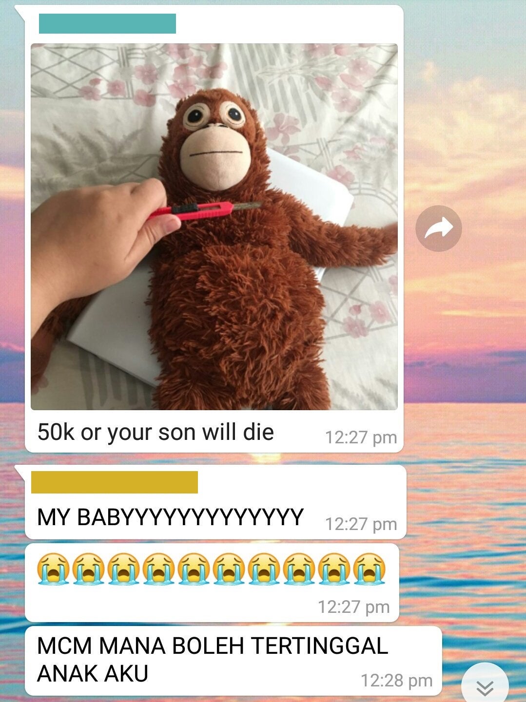 M'sian Woman's Screenshots Shows Hilarious Play-by-Play "Kid"napping - WORLD OF BUZZ 1