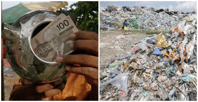Penang Man Found Canadian Dollars In A Kettle At the Landfill - WORLD OF BUZZ