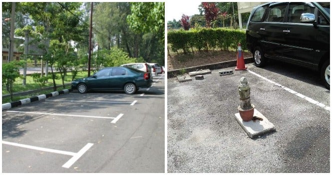 Viral Tweet Shows Somebody Chup-Ing Parking Spot With A Headstone In Johor - World Of Buzz