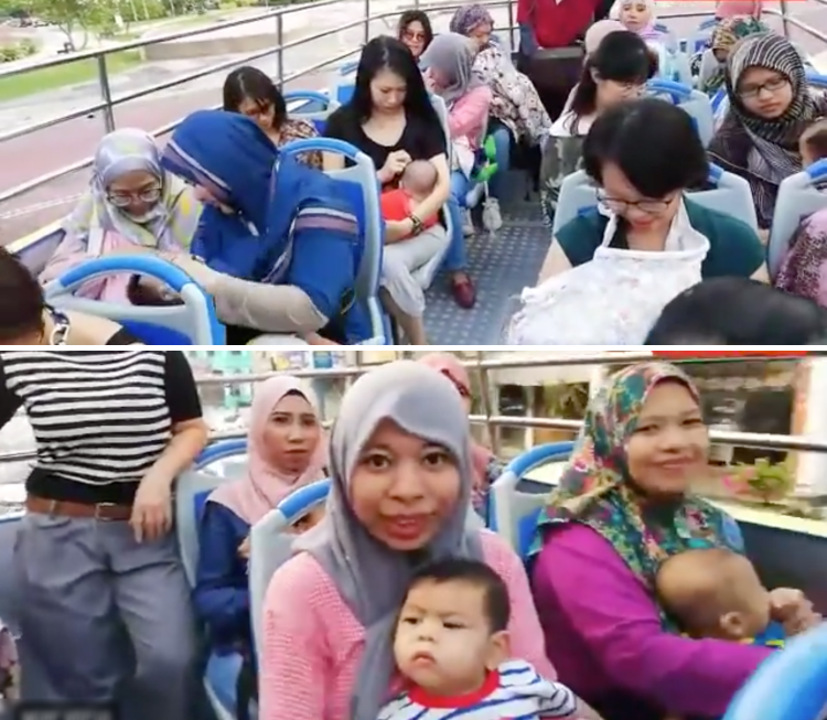 18 Mums Gathered to Breastfeed on a Hop-On-Hop-Off Bus in Ipoh to Raise Awareness - WORLD OF BUZZ