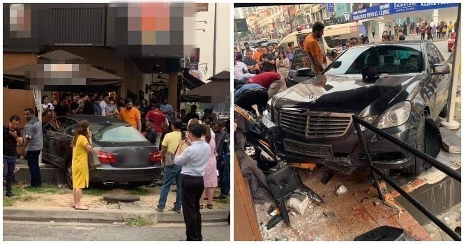 60Yo Drunk Man Crashes His Mercedes Benz Car Into Famous Fast Food Outlet In Kota Damansara - World Of Buzz 1