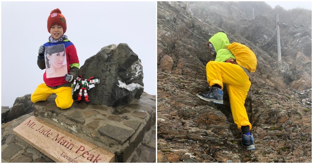 8yo Boy Conquers 3952m Mountain With Deceased Mother's Portrait to Fulfill A Promise They Made - WORLD OF BUZZ