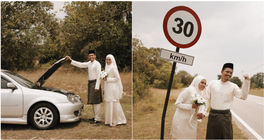 Broken Down Car Lead To An Amazing Roadside Wedding Photoshoot - World Of Buzz 5