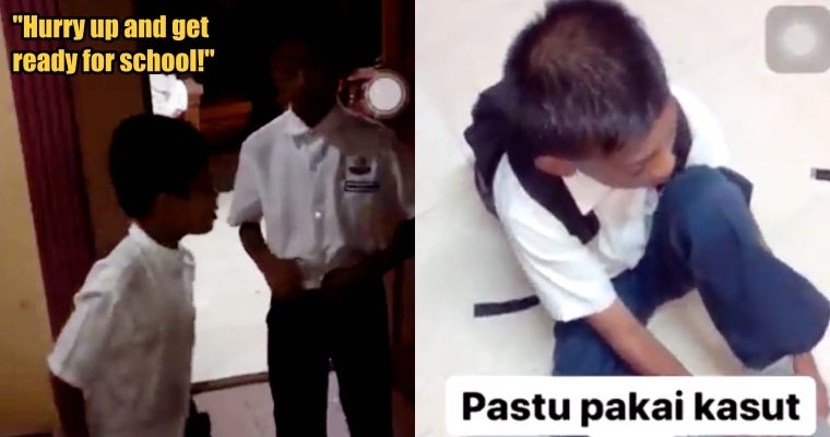 Cute Brothers Woke Up From Nap And Got Ready For School At Night, Realised It'S A Prank By Their Sister - World Of Buzz