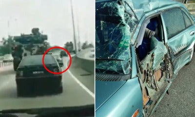 Driver Shocked After Large Army Truck Bangs Into - World Of Buzz 3