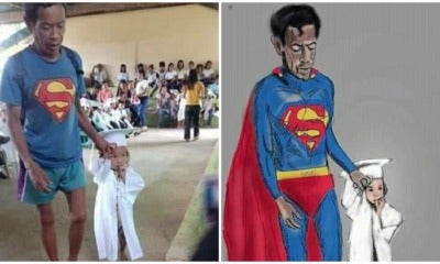 Father Too Poor To Afford A Suit, Goes To Daughter'S Graduation As Superman - World Of Buzz 5