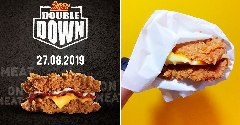 Kfc Malaysia Is Bringing Back The Zinger Double Down Starting 27 August For A Limited Time Only! - World Of Buzz 3