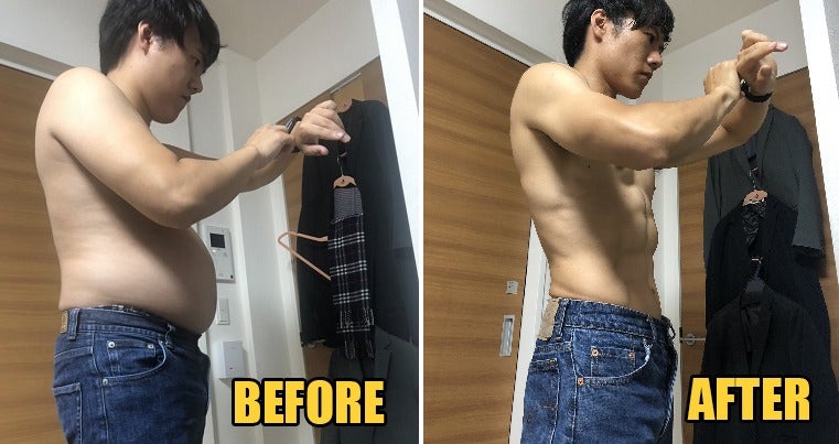 Man Gains 8-Pack Abs & Loses 13kg By Doing 4-Minute Workout Daily for 5 Months - WORLD OF BUZZ 4