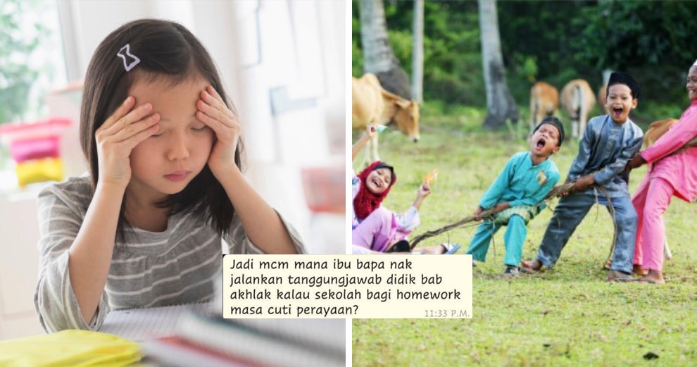 M'Sian Parent Complains Child Has Too Much Homework During Festive Seasons, Sparks Debate Online - World Of Buzz