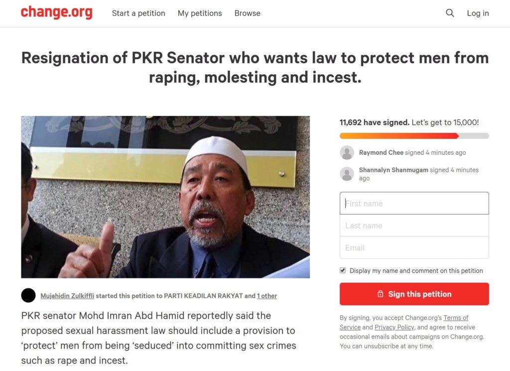 Nearly 15,000 People Have Demanded Sexist PKR Senator To Resign - WORLD OF BUZZ 2