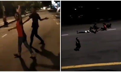 Netizens Are Outraged At These Kurang Ajar Teenagers Shooting At Oncoming Traffic With Slingshots, Tempting Cars To Hit Them By Lying Down On Roads - World Of Buzz 2