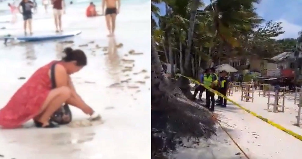 Part Of Boracay Closed For Cleanup After Video Of Tourist Burying Child's Dirty Diaper in Beach Goes Viral - WORLD OF BUZZ