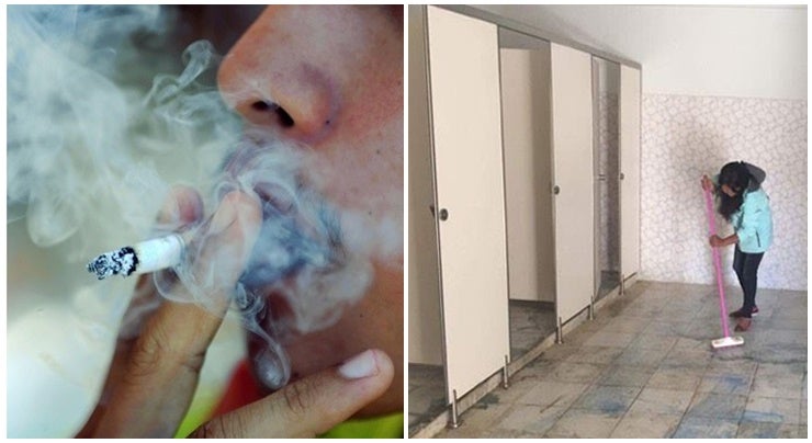 Smoking In A Non-Smoking Public Place? You Could Be Punished With Cleaning Public Toilets! - World Of Buzz