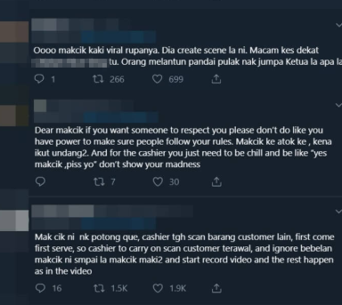 Video of Angry Cashier At Johor Store Yelling and Throwing Things At Mak Cik Goes Viral - WORLD OF BUZZ 2