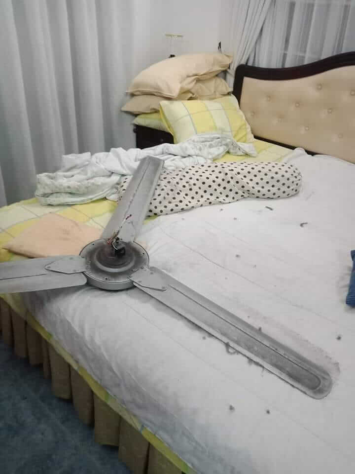 A Ceiling Fan Breaks And Falls, Almost Injures 62-Year-Old Shah Alam Woman - World Of Buzz