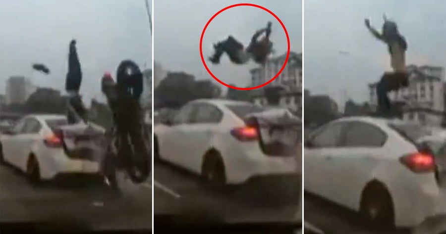 Watch: M'sian Motorist Flies & Spins in The Air After Crashing Into S'gporean Car That Abruptly Changed Lanes - WORLD OF BUZZ