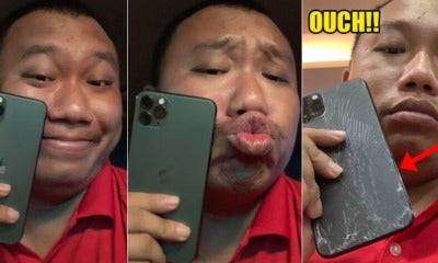 Man'S Face Hilariously Changes After Dropping Iphone 11 Pro Max While Trying To Show Off - World Of Buzz
