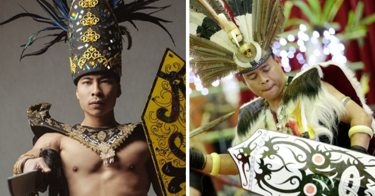 Mr Global M'sia Wore a Dayak Costume at a International Pageant & Indonesians Are Claiming It - WORLD OF BUZZ 3