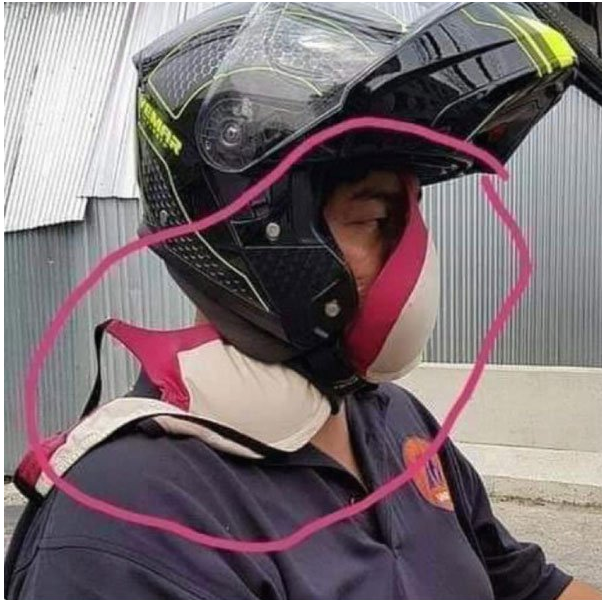 M'sian Man Uses A BRA As Mask For Protection From The Haze - WORLD OF BUZZ 1