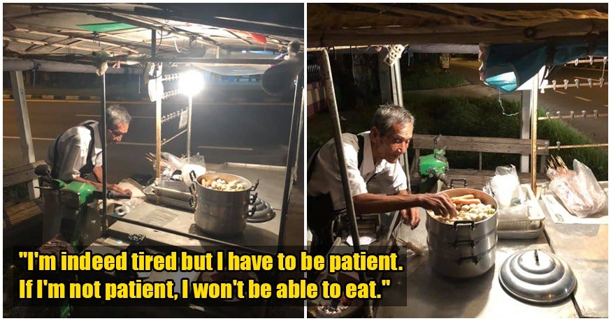 Old Uncle Opens Stall Late Into The Night To Earn Money For Food, Despite Lack Of Customers - WORLD OF BUZZ