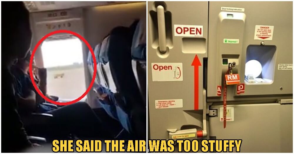 Woman Opens Emergency Safety Door in Airplane Because She Said The Air Is “Too Stuffy” - WORLD OF BUZZ