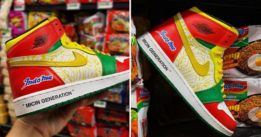someone made custom indomie x nike air jordans we dont know what to think world of buzz 2