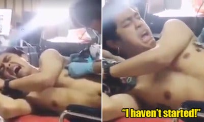 Watch: This Guy Is Such A Drama Queen That He Screams All The Way While Getting A Tattoo - World Of Buzz